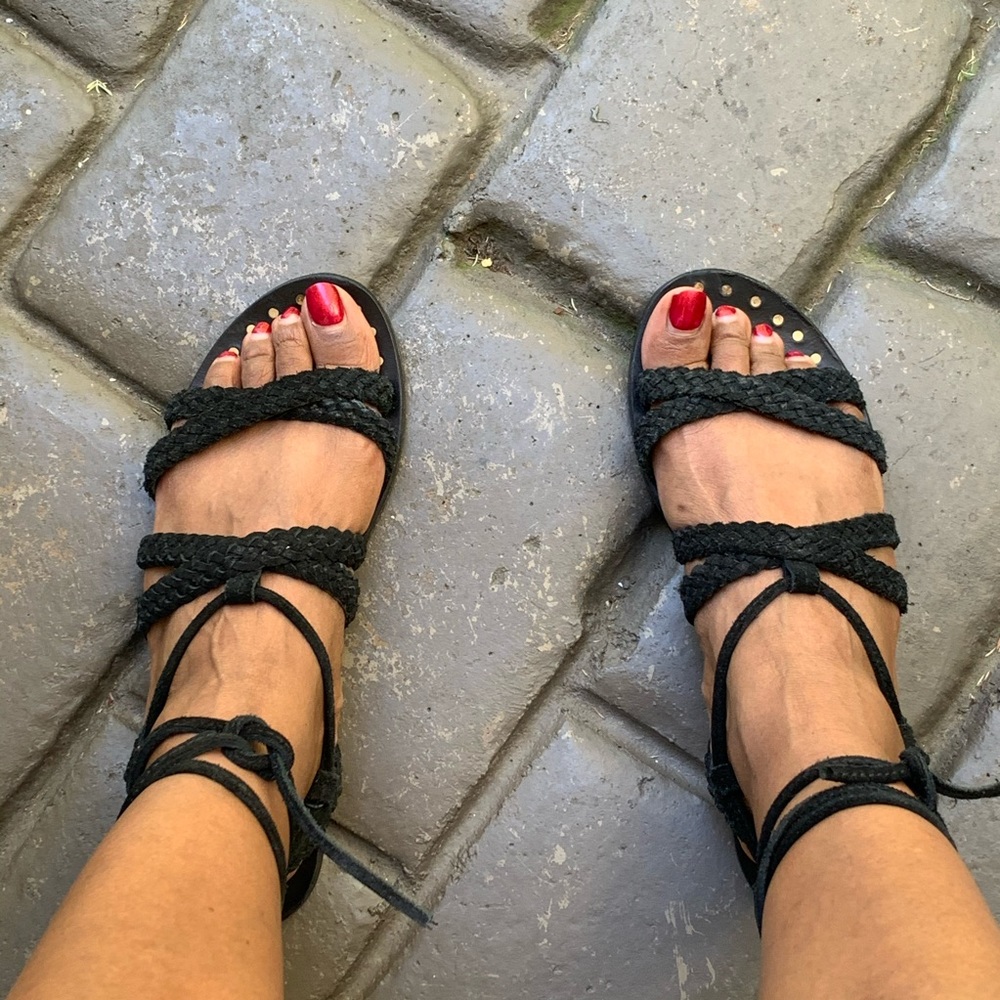 STEVE MADDEN Ankle Strap Suede Sandals Women 8